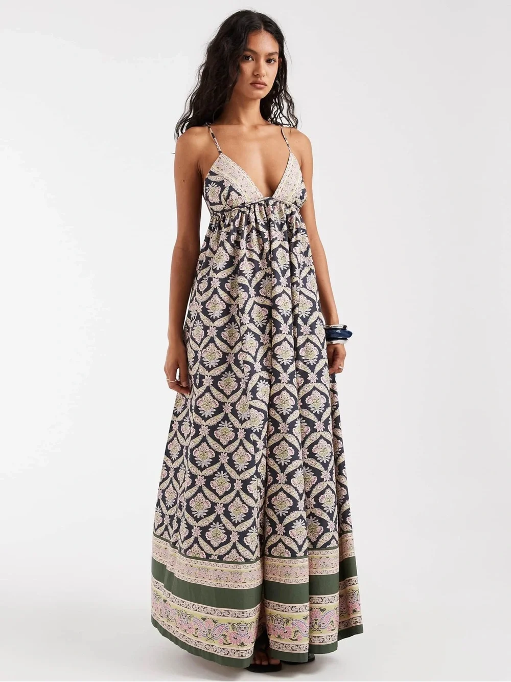 Sorrento Stroll Print Maxi Dress Free People